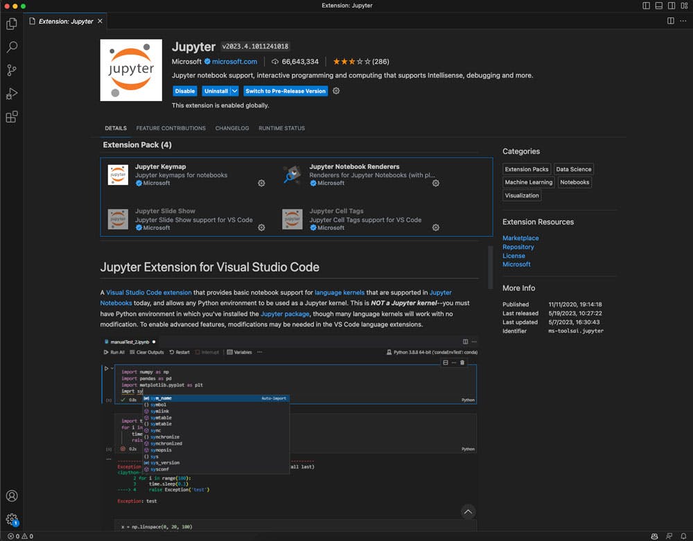 The Jupyter VS Code extension. | academy.digilab.co.uk